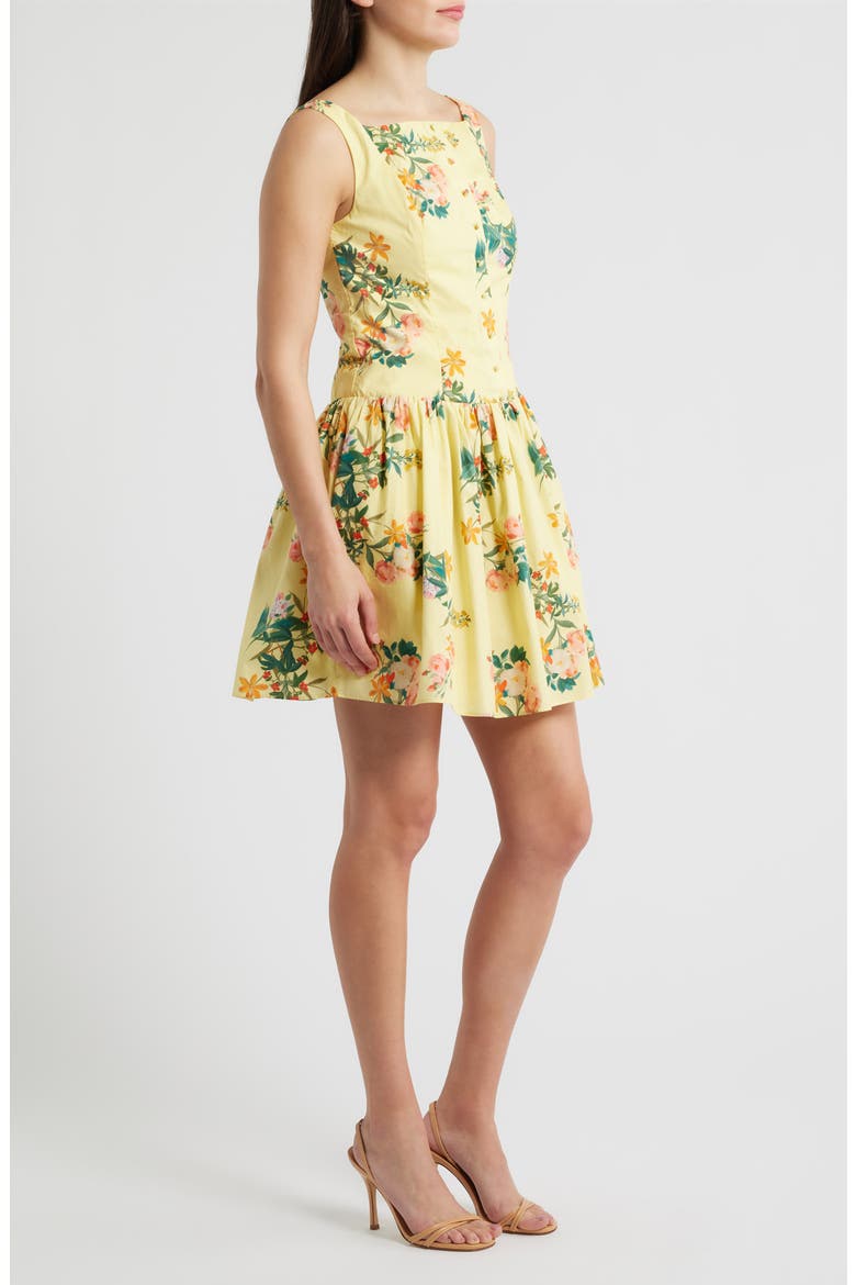 Fit & Flare Poplin Dress, Alternate, color, YELLOW MULTI