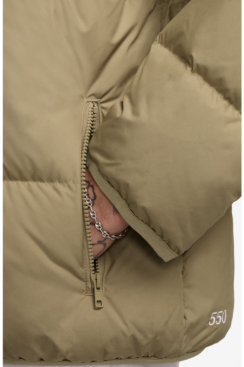 Sportswear Club Storm-FIT Quilted Down Puffer Jacket, Alternate, color, PARACHUTE BEIGE/ WHITE