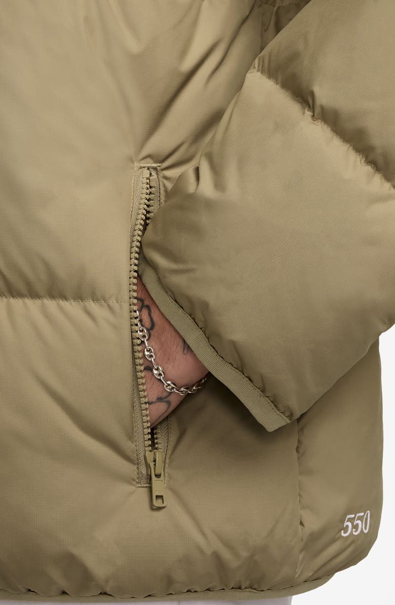 Nike Sportswear Club Storm-FIT Quilted Down Puffer Jacket, Alternate, color, Parachute Beige/ White