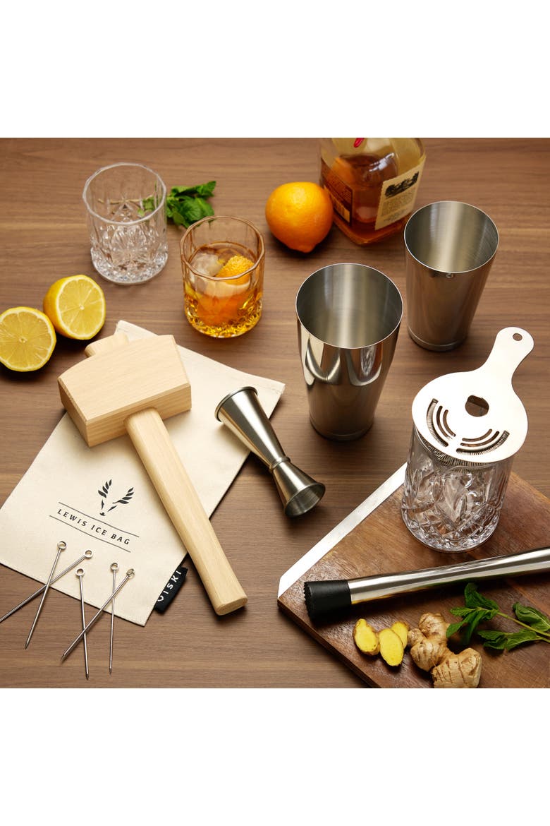 17-Piece Barware Set in Stainless Steel, Alternate, color, Silver