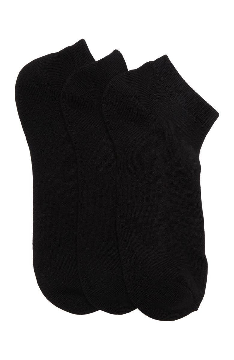 Nordstrom Assorted 3-Pack Pillow Sole Ankle Socks, Alternate, color, 