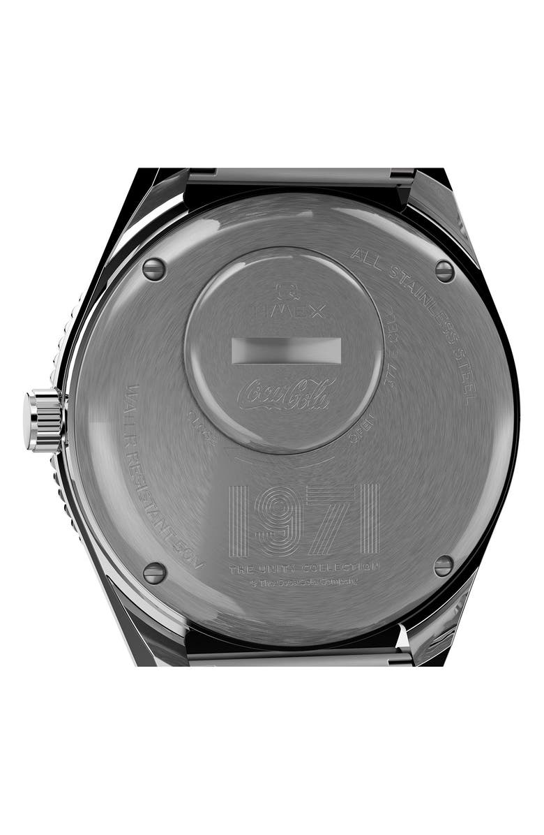Timex<sup>®</sup> x Coca-Cola Unity Bracelet Watch, 38mm, Alternate, color, Silver