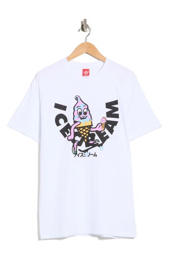 Icecream Skate Cone Graphic T-shirt In White