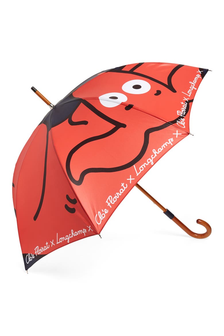 x Clo’e Floirat Dog Umbrella, Main, color, RED/ NAVY
