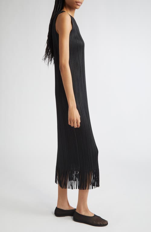 Issey Miyake Vigor Pleated Midi Dress In Black