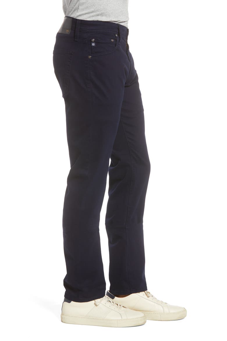 Tellis Sueded Stretch Sateen Slim Leg Pants (Nordstrom Exclusive), Alternate, color, RICH NAVY
