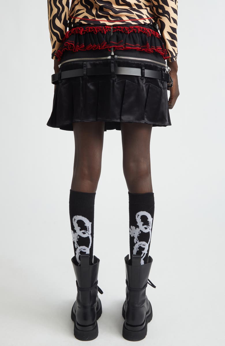 Chopova Lowena Major Combo Miniskirt, Alternate, color, Black Multi