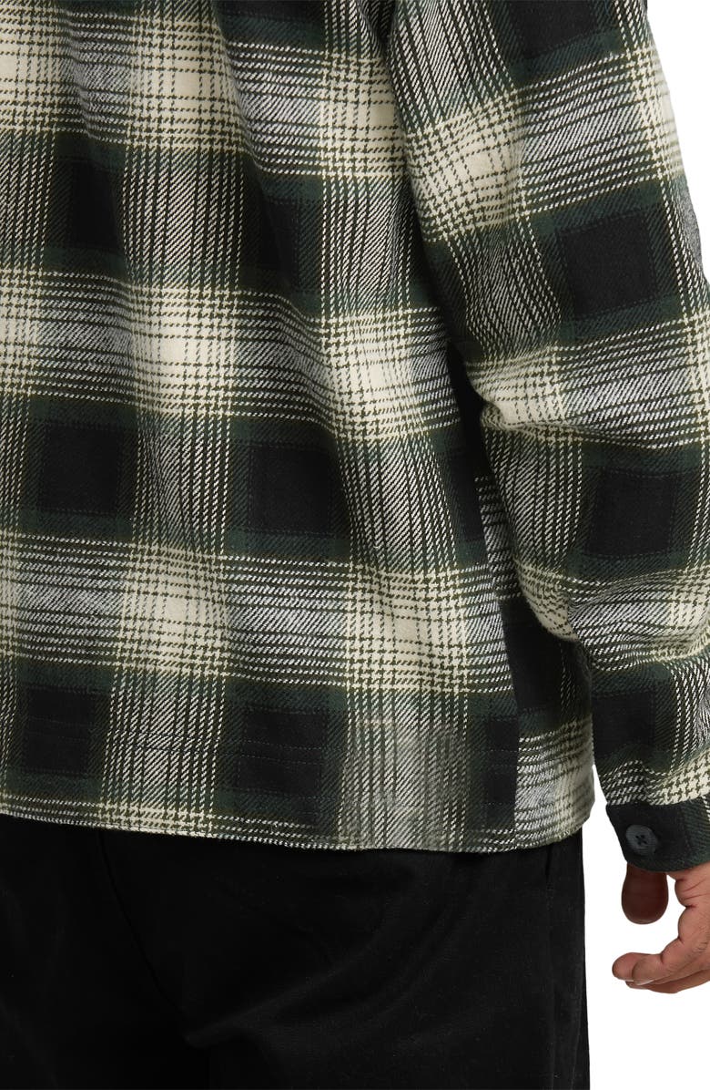 Billabong Bad Dog Boxy Fit Gradient Check Zip-Up Shacket, Alternate, color, 