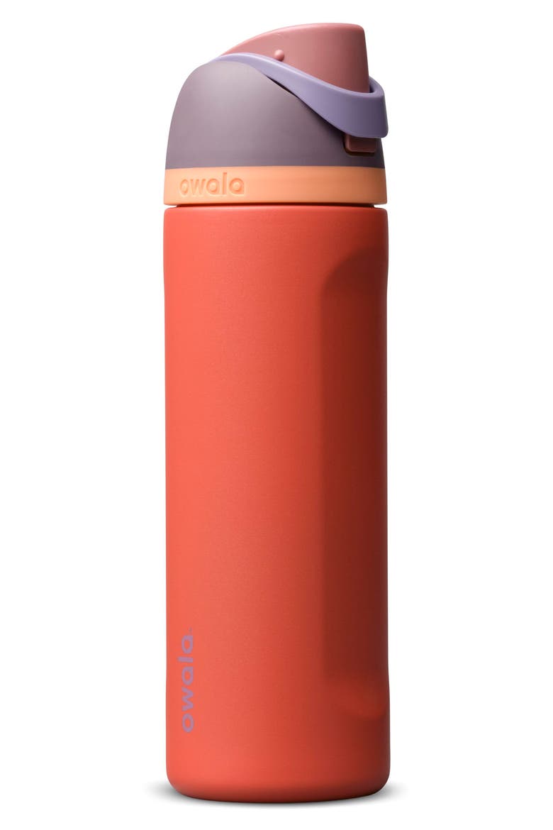 24oz. FreeSip Stainless Steel Water Bottle, Main, color, PURPLE/ RED