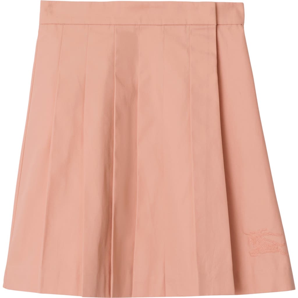 Burberry Pleated Cotton Skirt In Pink