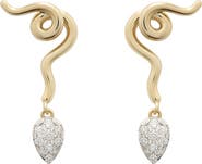 Bea Bongiasca Pavé Diamond Vine Drop Earrings