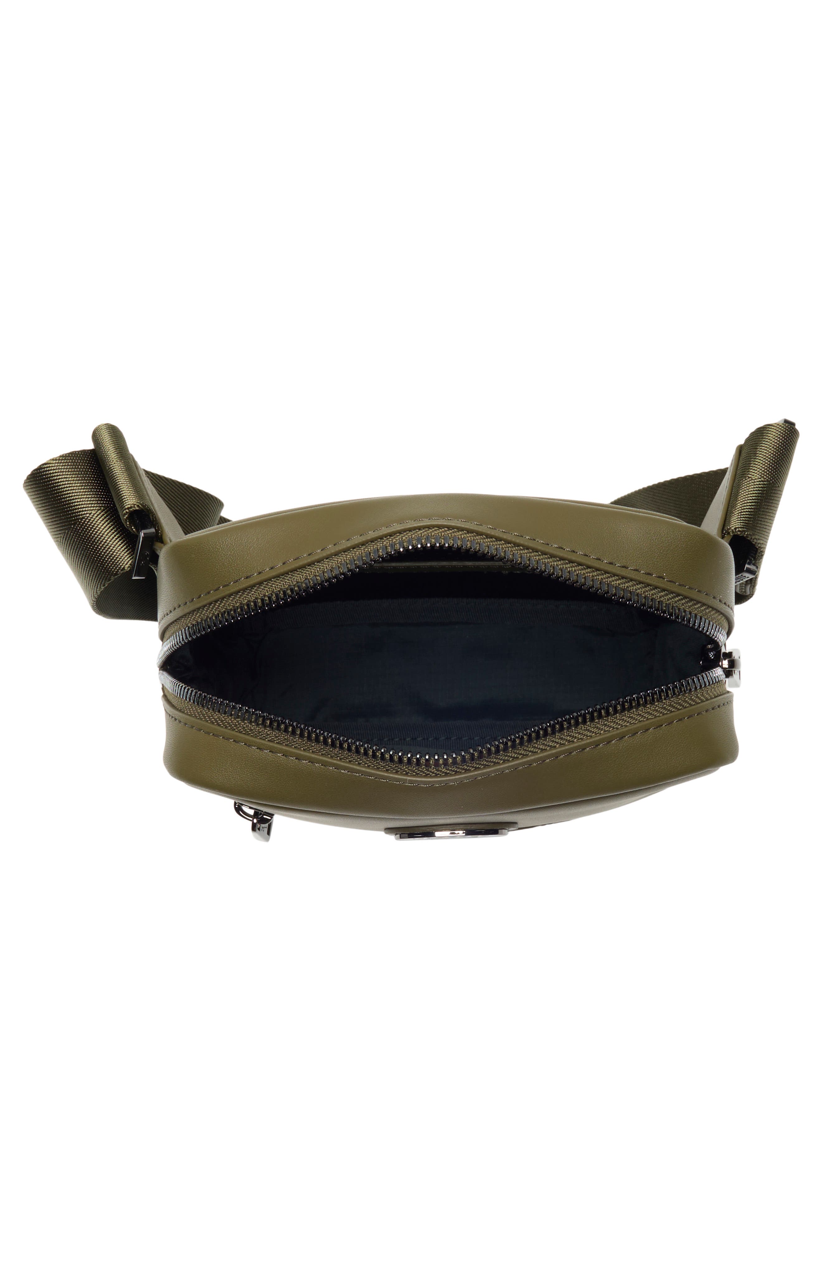 Nomogramme Monogram Embossed Faux Leather Messenger Bag, Alternate, color, IVY GREEN
