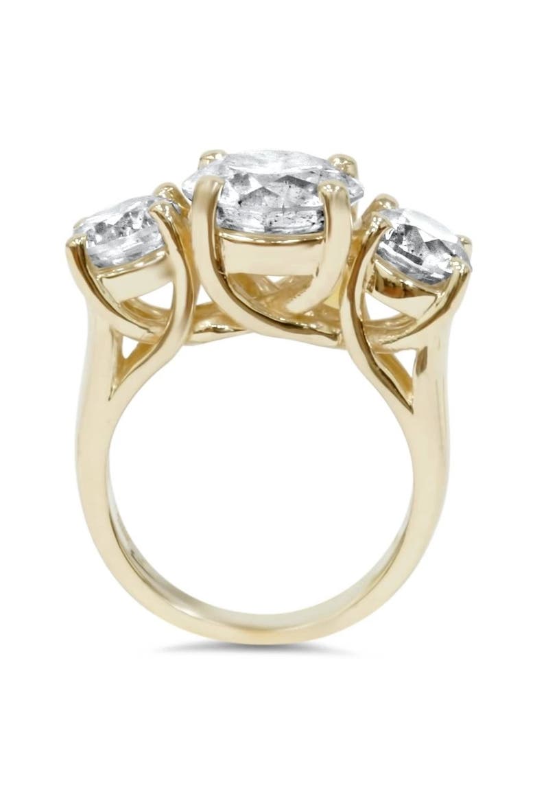 Certified 5Ct Three Stone Diamond Engagement Anniversary Ring 14k Gold Lab Grown, Alternate, color, 14k Yellow Gold