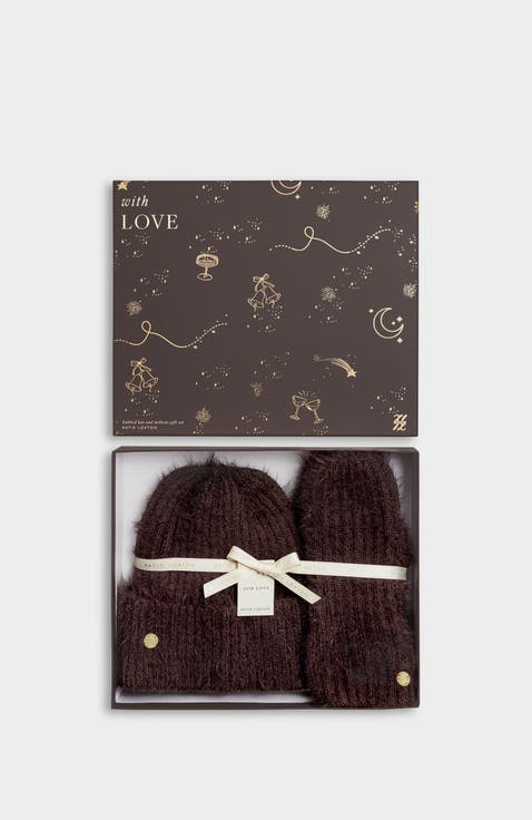 Gift Boxed Hat and Mitten Set