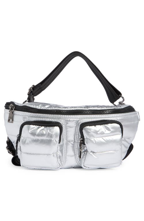 Think Royln Double Down Crossbody Bag In Silver