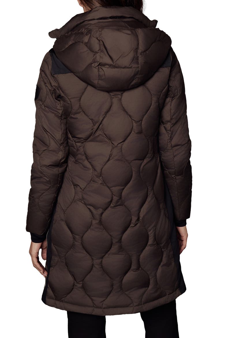 Chamonix Water Repellent Quilted Coat, Alternate, color, COFFEE