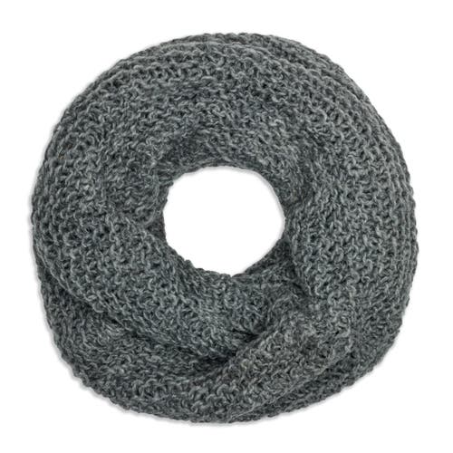 Feelgoodz Artisan Woven Karuna Infinity 100% Wool Scarf In Gray