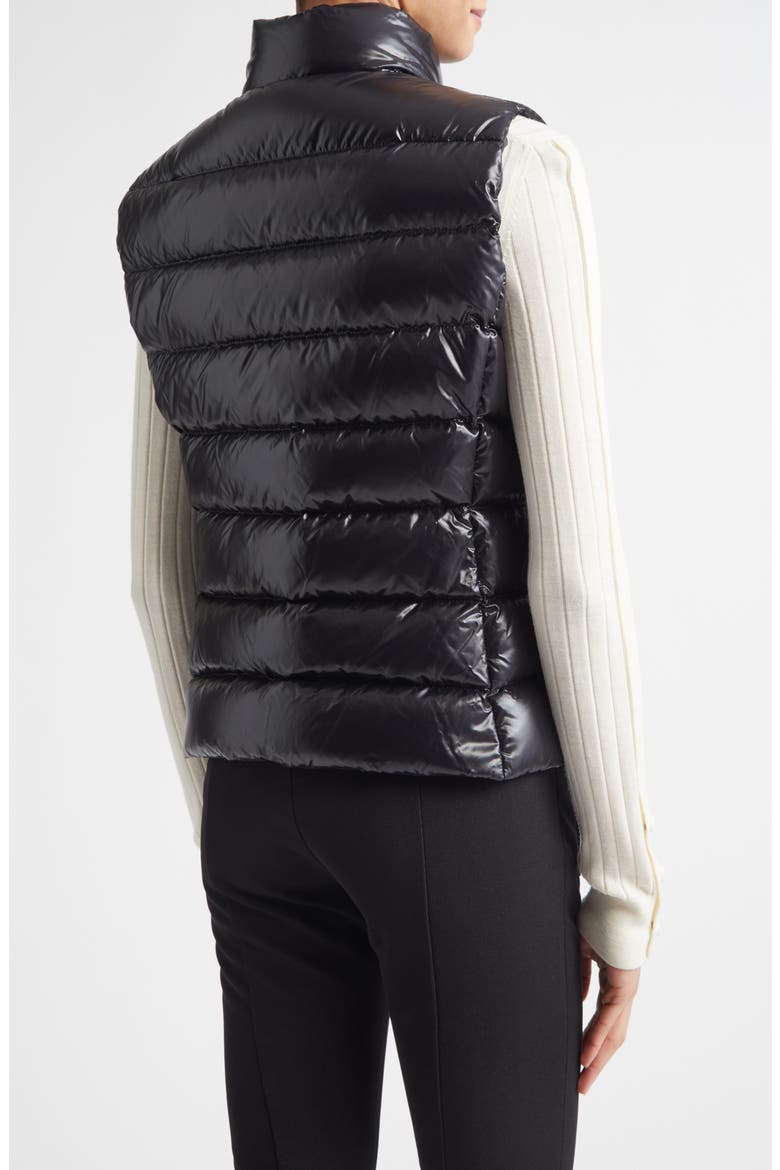 Ghany Mock Neck Down Puffer Vest, Alternate, color, BLACK