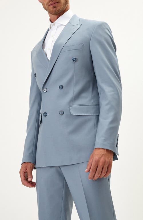Ron Tomson Super 120s Wool Double Breasted Tuxedo Jacket