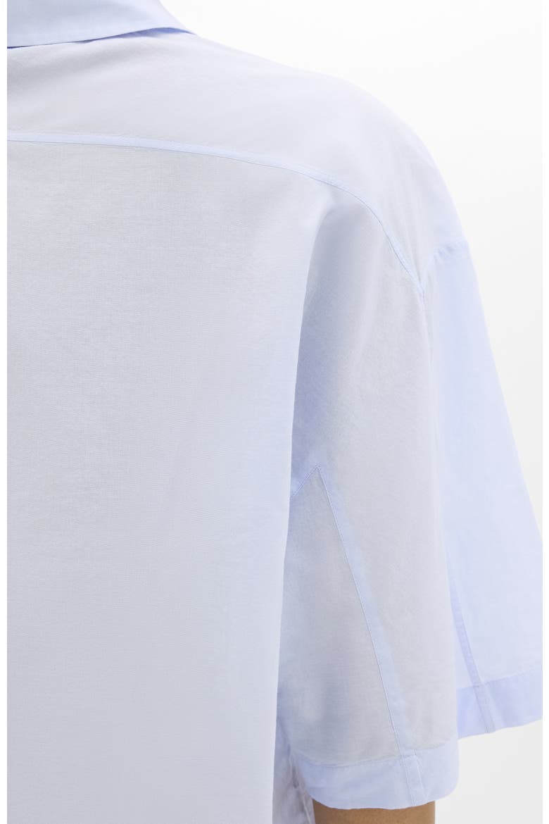 Voile Short Sleeve Shirt, Alternate, color, Sky