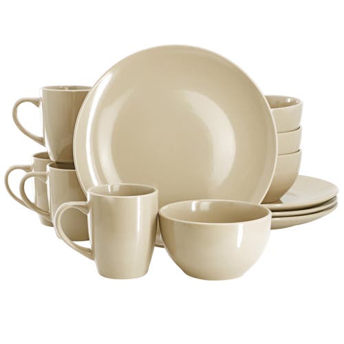 Gibson Home Everyday Plus 12 Piece Stoneware Dinnerware Set In Neutral