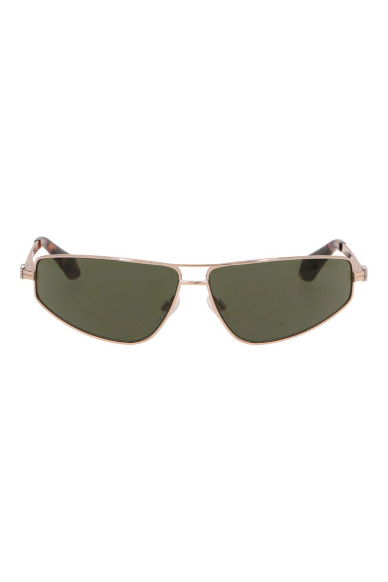 Clavey Rectangular Sunglasses, Main, color, GOLD GREEN