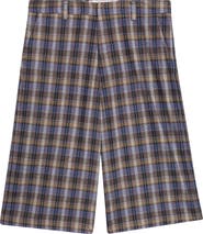 ERL Gender Inclusive Check Cotton Blend Shorts