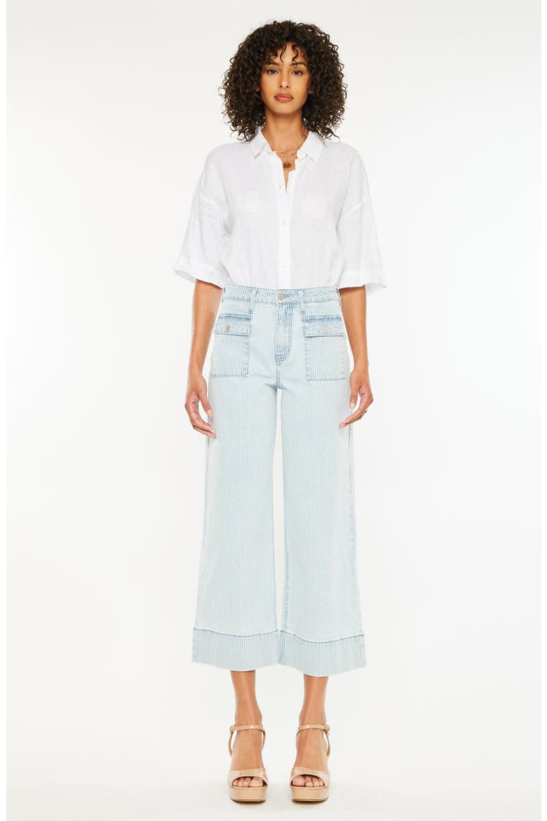 Jace High Rise Crop Wide Leg Jeans, Alternate, color, Light Wash