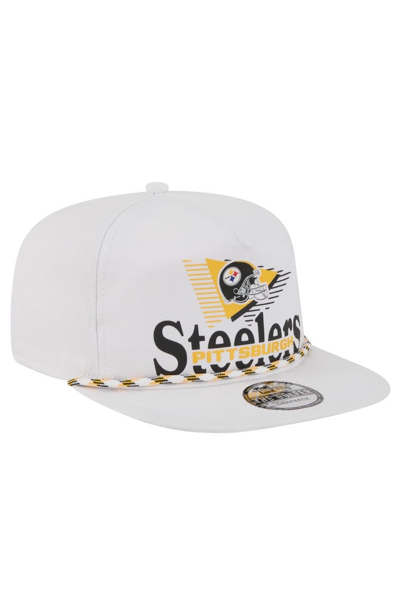 New Era Men's New Era White Pittsburgh Steelers Collide Golfer Snapback Hat, Alternate, color, 