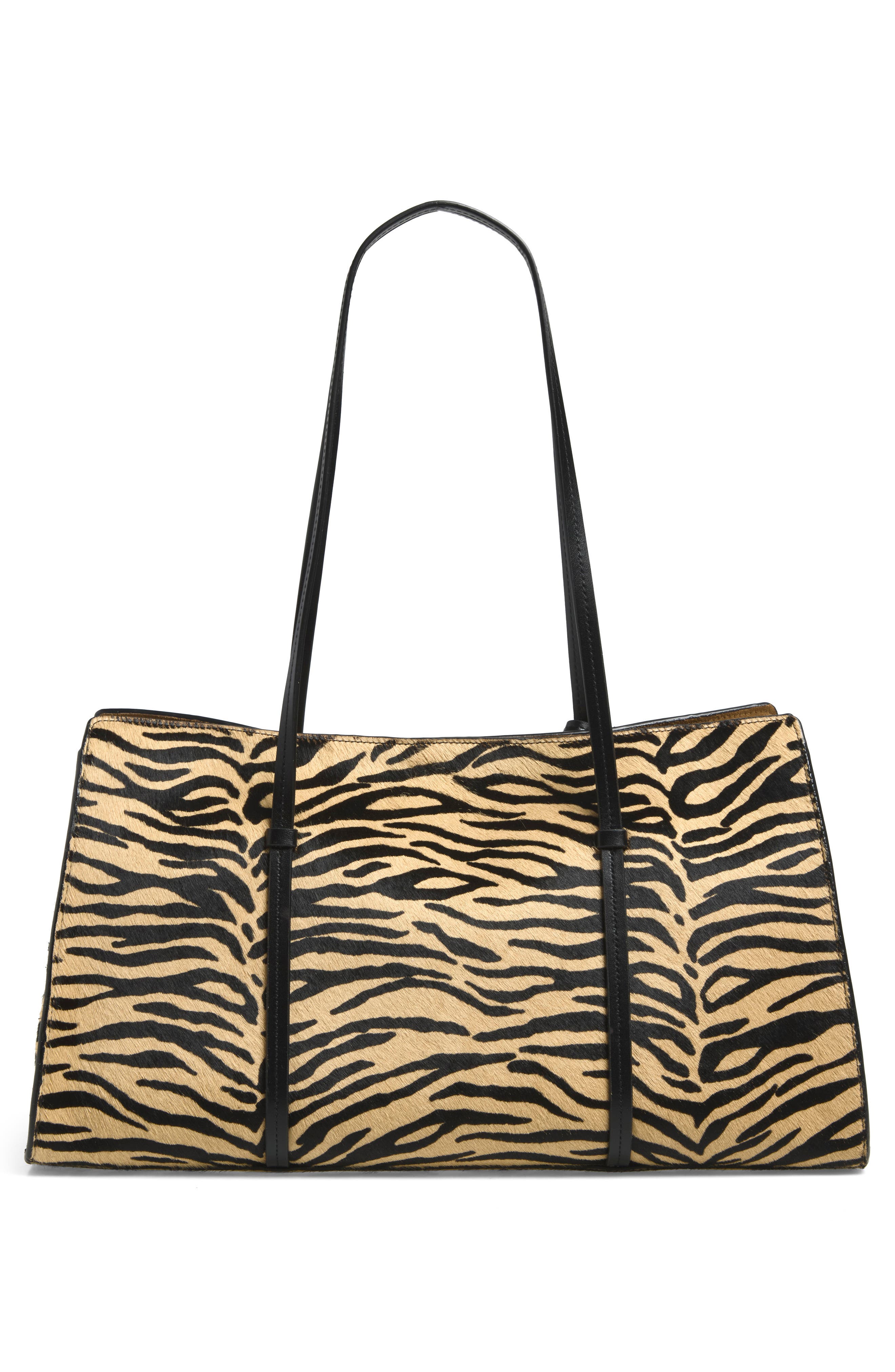 Elena Haircalf Shoulder Bag, Alternate, color, WARM TIGER HAIRCALF