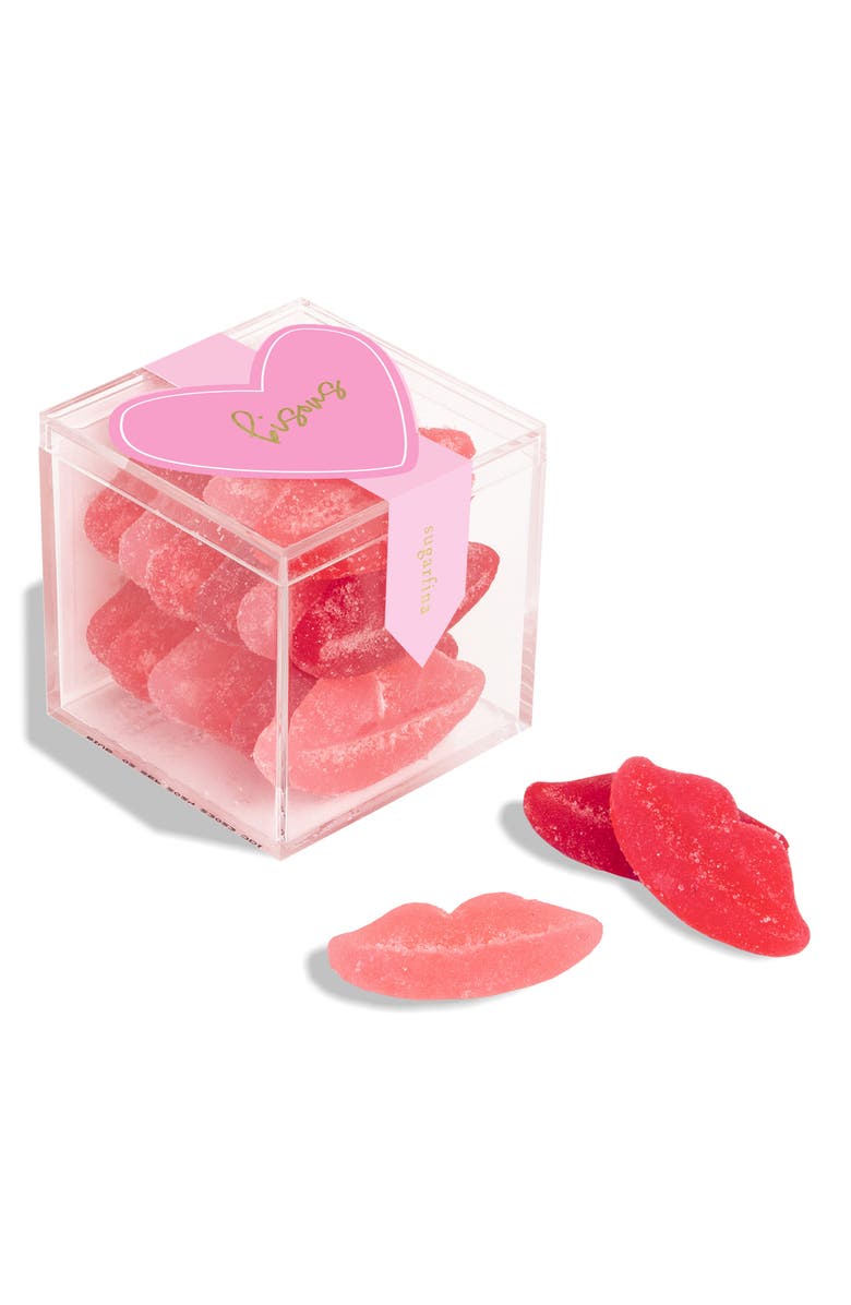 sugarfina Bisous Sugar Lips Set of 4 Small Candy Cubes, Alternate, color,