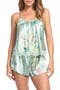 Stefani Floral Satin Camisole & Shorts Pajamas
