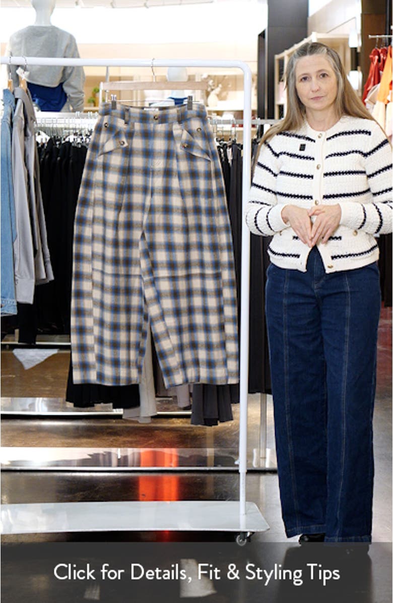 Mara Brushed Check Organic Cotton Pants, sales video thumbnail