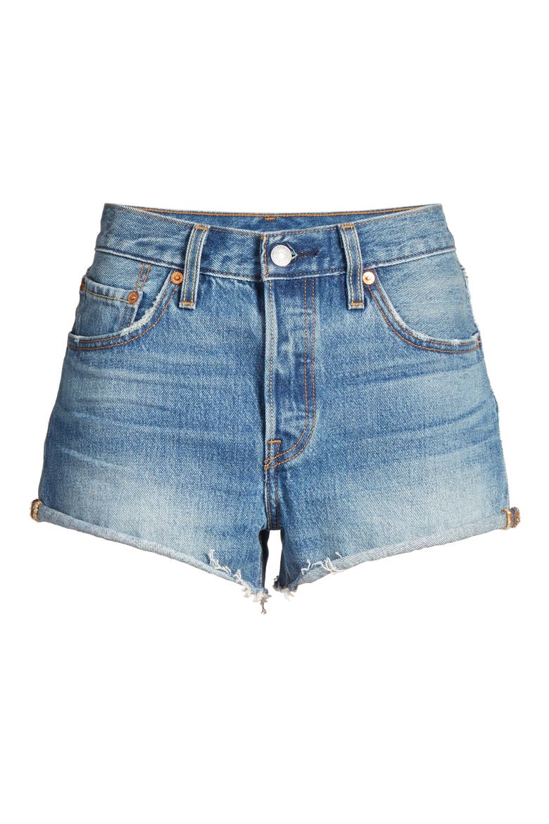 Levi's® Cutoff Denim Shorts, Alternate, color, BLUE EXPLORER