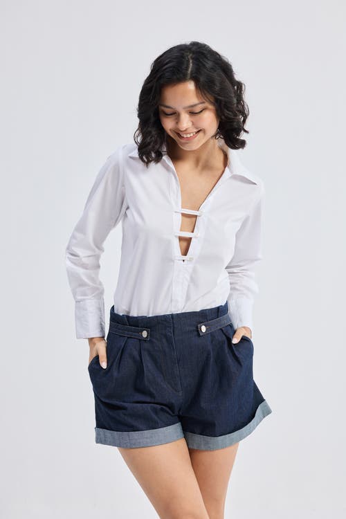Reistor Crisp Details Button-down Shirt In White
