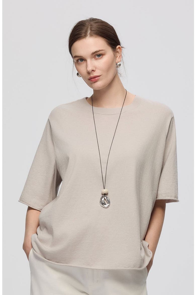 Hemp Essentials Sweater Knit Tee, Alternate, color, Grounded