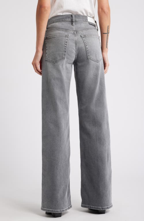 Re/done Mid-rise Wide-leg Jeans In Gray