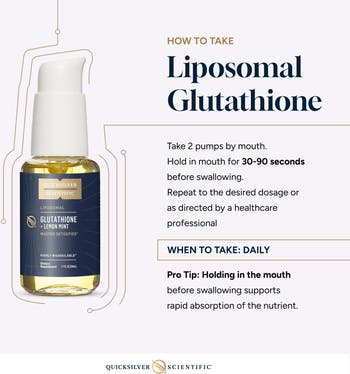 glutathione oral solution Quicksilver Scientific Liposomal Glutathione Oral Supplement