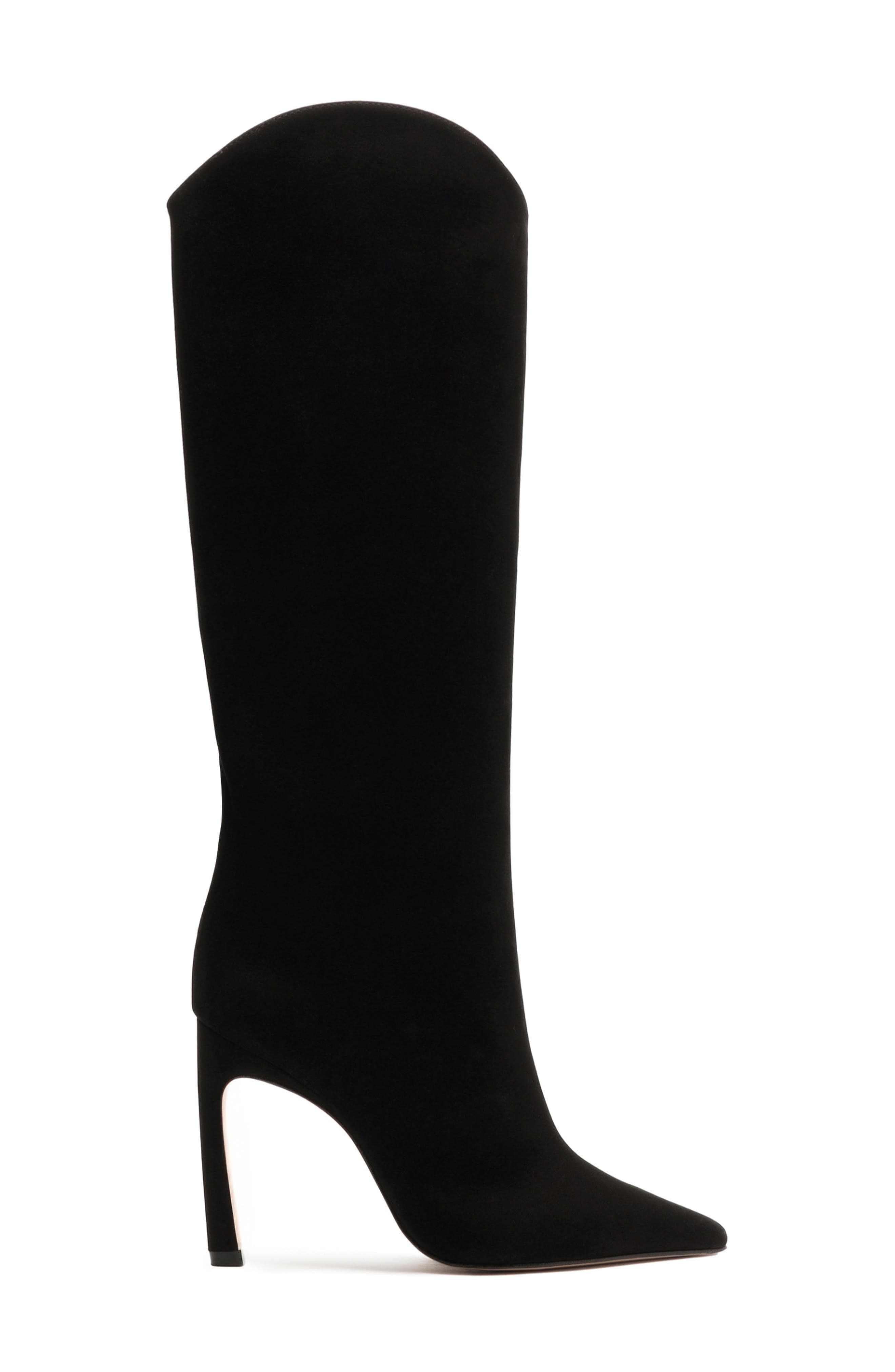 Schutz Maryana Sculpt Stiletto Boot, Alternate, color, Black