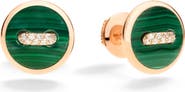 Pomellato Pom Pom Dot Malachite & Pavé Diamond Stud Earrings