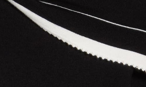 Adrianna Papell Bow Off The Shoulder Sweater In Black