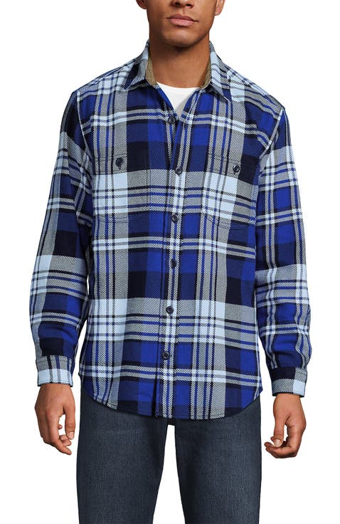 Authentic Flannel Shirt with Corduroy Collar