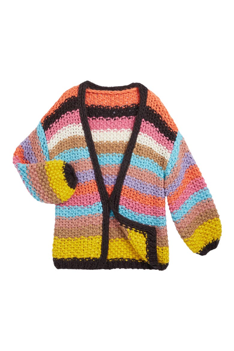 Mayflower Stripe Crochet Cardigan, Alternate, color, MULTI