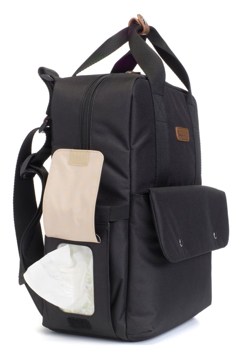 Georgi Convertible Diaper Backpack, Alternate, color, BLACK