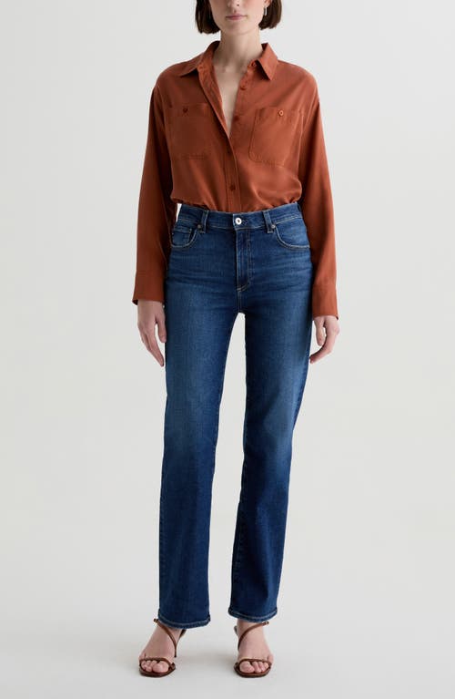 Ag Leny Button-up Tencel® Lyocell Shirt In Orange