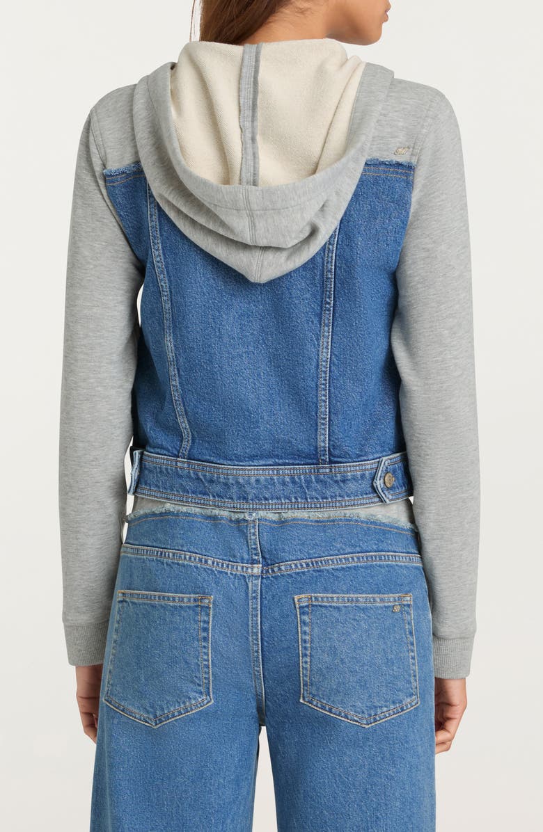 Cinq à Sept Sutton Denim Mixed Media Jacket, Alternate, color, Horizon/ Heather Grey