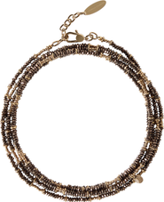 Brunello Cucinelli Hematite and Sterling Silver wrap bracelet