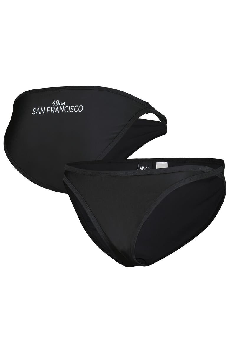 G-III 4HER BY CARL BANKS Women's G-III 4Her by Carl Banks Black San Francisco 49ers Hall of Fame Bikini Bottom, Main, color, Black
