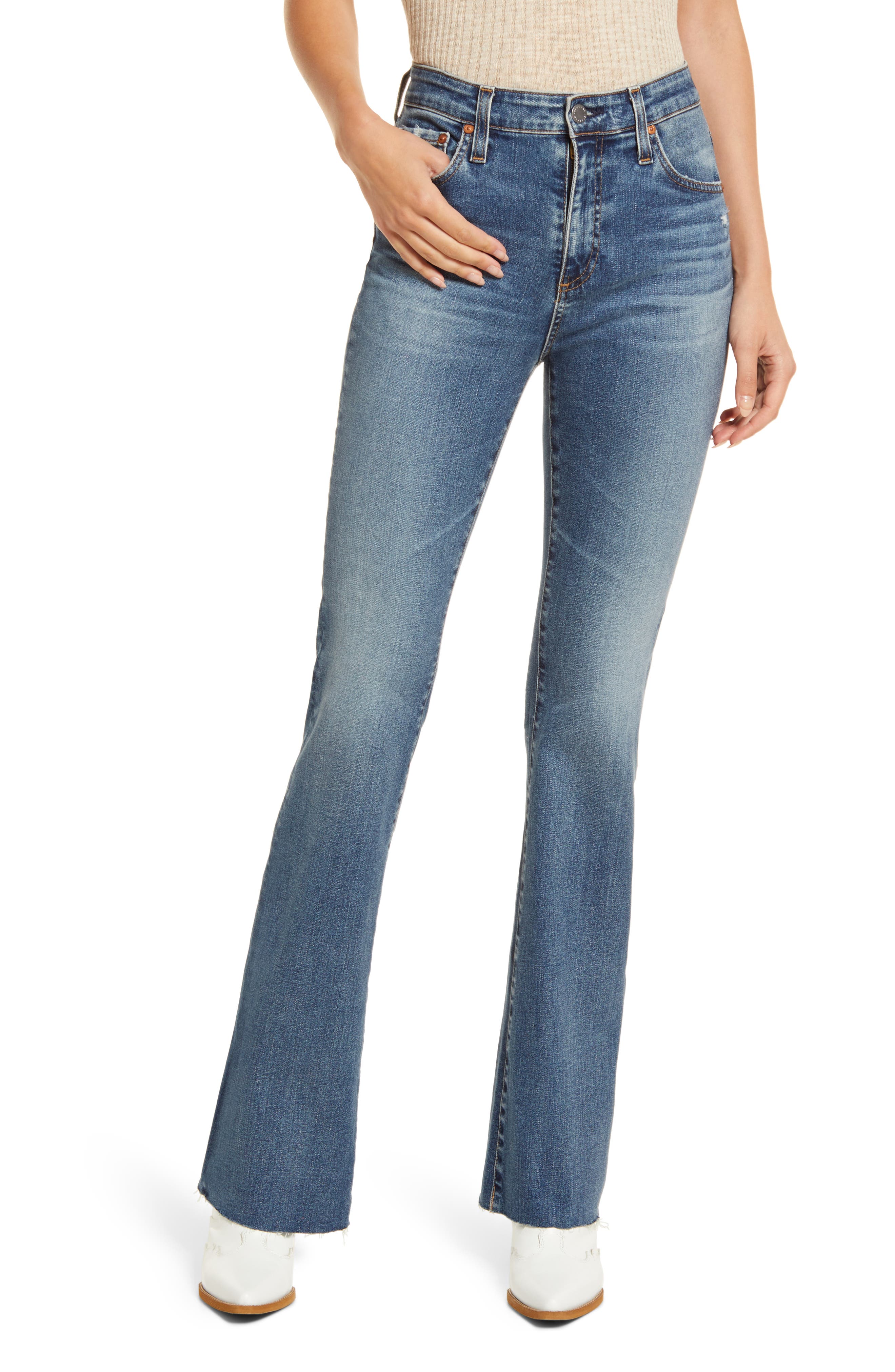 AG Farrah Fray Hem Bootcut Jeans