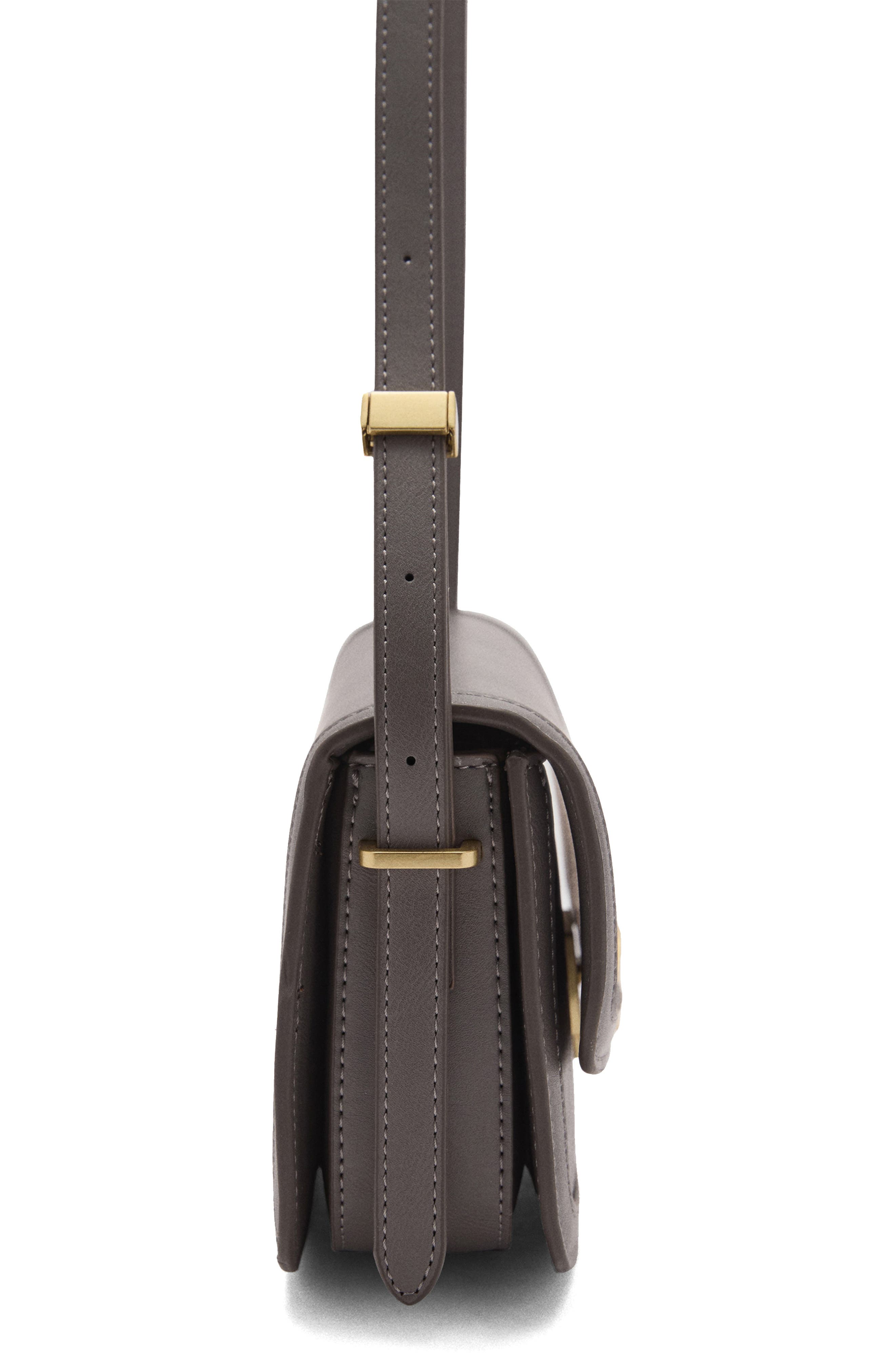 MANGO Faux Leather Shoulder Bag, Alternate, color, 